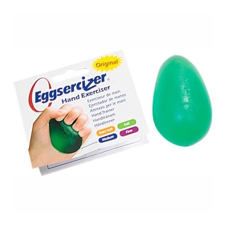 Fabrication Enterprises Eggsercizer Hand Exerciser, Soft, Green 10-1291